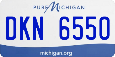 MI license plate DKN6550