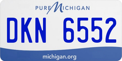 MI license plate DKN6552