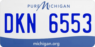 MI license plate DKN6553