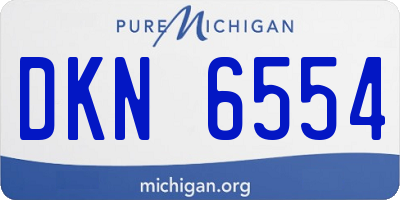 MI license plate DKN6554