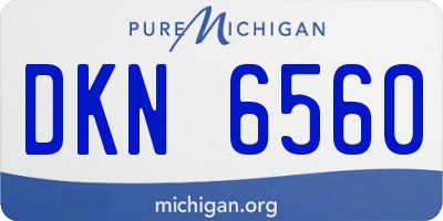 MI license plate DKN6560