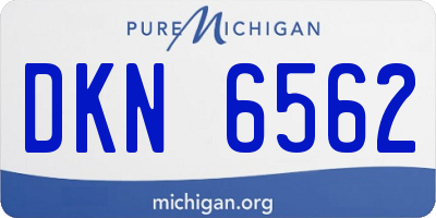 MI license plate DKN6562