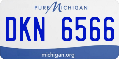 MI license plate DKN6566