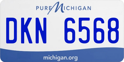 MI license plate DKN6568