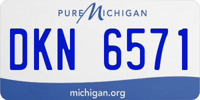 MI license plate DKN6571