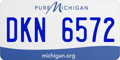 MI license plate DKN6572