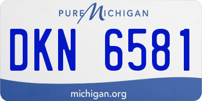 MI license plate DKN6581
