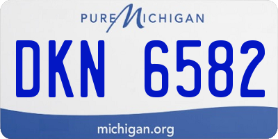 MI license plate DKN6582