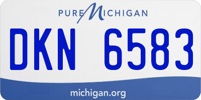 MI license plate DKN6583