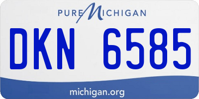 MI license plate DKN6585