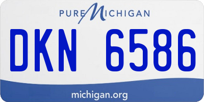 MI license plate DKN6586
