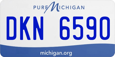 MI license plate DKN6590