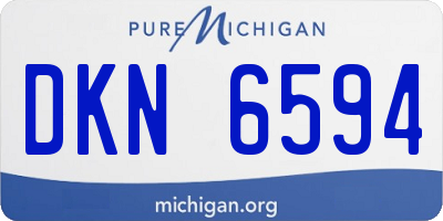 MI license plate DKN6594