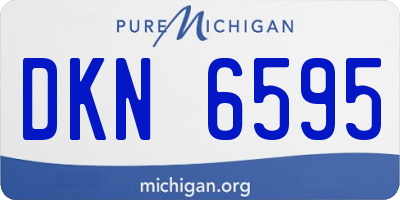 MI license plate DKN6595