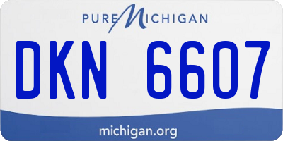 MI license plate DKN6607
