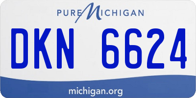 MI license plate DKN6624