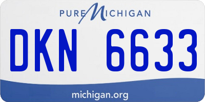 MI license plate DKN6633