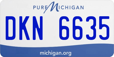 MI license plate DKN6635