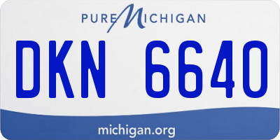 MI license plate DKN6640