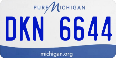 MI license plate DKN6644
