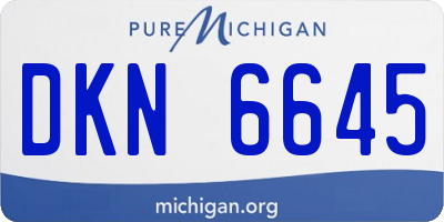 MI license plate DKN6645