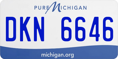 MI license plate DKN6646