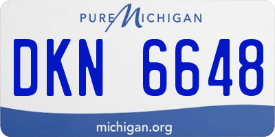 MI license plate DKN6648
