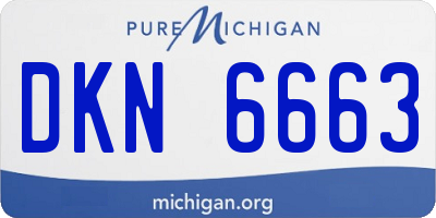 MI license plate DKN6663