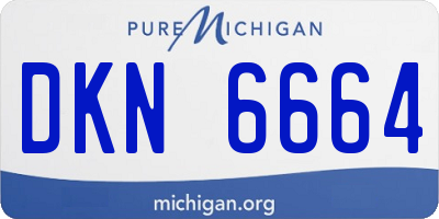 MI license plate DKN6664