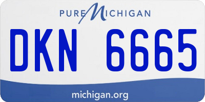 MI license plate DKN6665