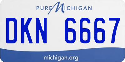 MI license plate DKN6667