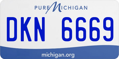 MI license plate DKN6669