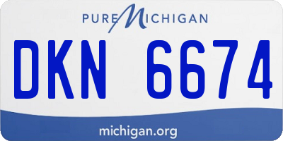 MI license plate DKN6674