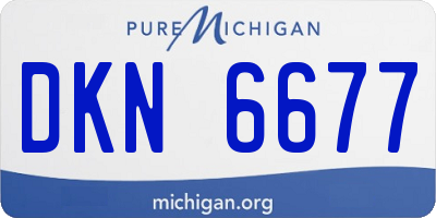 MI license plate DKN6677