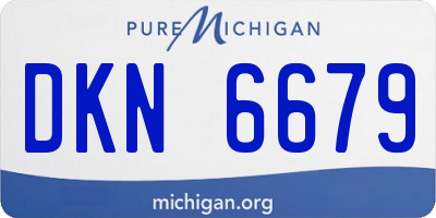 MI license plate DKN6679
