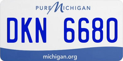 MI license plate DKN6680