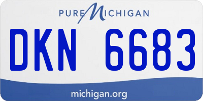 MI license plate DKN6683