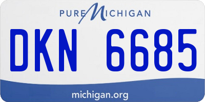 MI license plate DKN6685