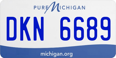 MI license plate DKN6689