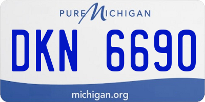 MI license plate DKN6690
