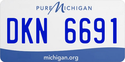 MI license plate DKN6691