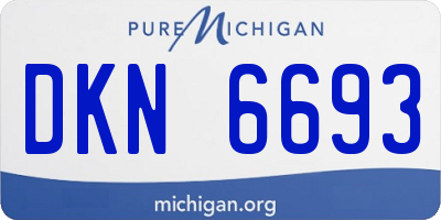 MI license plate DKN6693