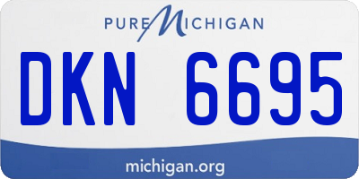 MI license plate DKN6695