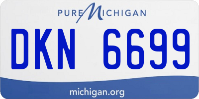 MI license plate DKN6699