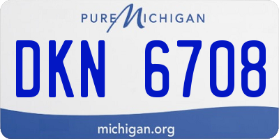 MI license plate DKN6708