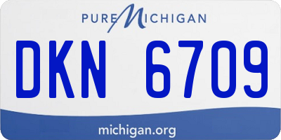 MI license plate DKN6709