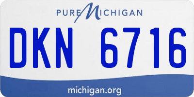 MI license plate DKN6716