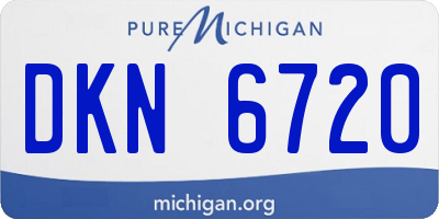 MI license plate DKN6720