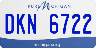 MI license plate DKN6722
