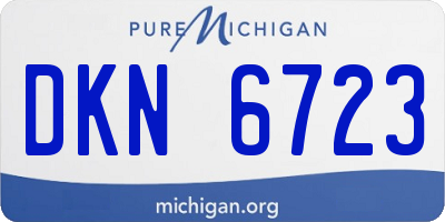 MI license plate DKN6723